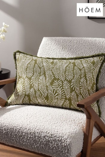 HÖEM Green Frond Abstract Polyester Filled Cushion (Q88022) | £19