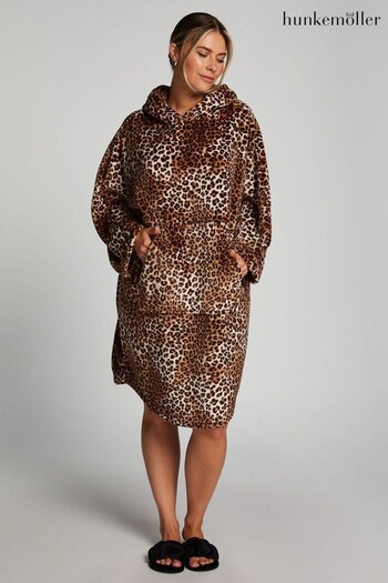 Hunkemöller Leopard Print Supersoft Fleece Blanket Hoodie (Q88044) | £37