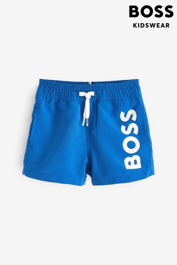 BOSS Sky Blue Logo Swim Shorts Hayden (Q88092) | £48 - £54