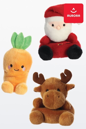 Aurora World Brown Palm Pals Christmas Collectable Plush Toys (Q88103) | £24