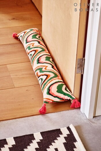 Oliver Bonas Pink Abstract Fabric Draught Excluder Cushion (Q88107) | £45