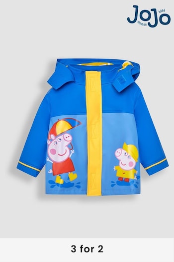 JoJo Maman Bébé Cobalt Peppa Pig Waterproof Fisherman's Jacket (Q88310) | £44