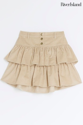 River Island Natural Girls Tiered Skirt (Q88321) | £20