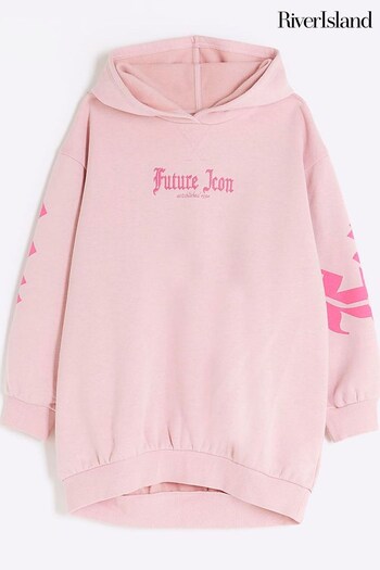 River Island Pink Girls Future Icon Hoodie (Q88333) | £20