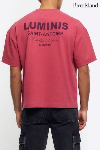 River Island Pink Regular Fit Luminis T-Shirt (Q88359) | £25