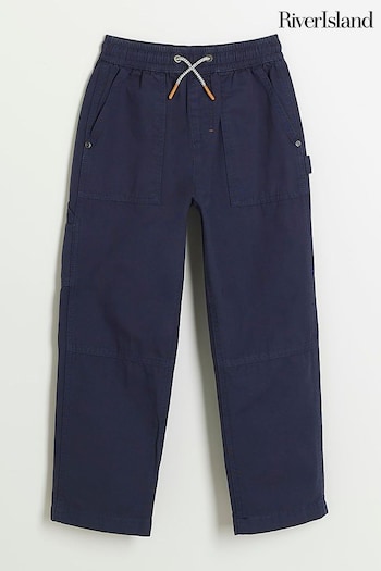 River Island Blue Boys Carpenter Trousers mit (Q88384) | £20 - £26