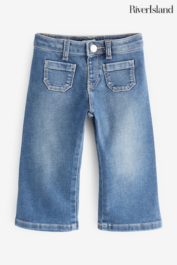 River Island Blue Girls  Cullotte Jeans Russell (Q88485) | £18