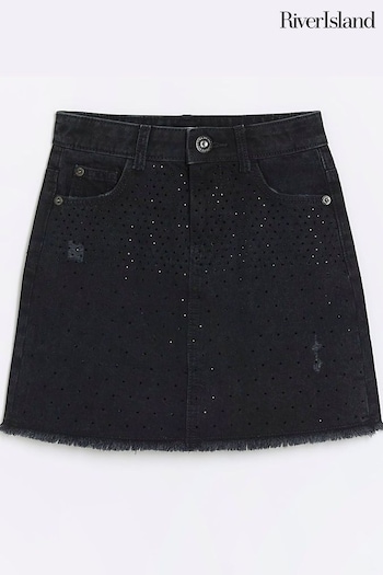 River Island Black Girls Embellished Skirt (Q88508) | £22 - £30
