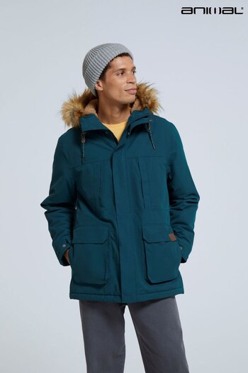 Animal Green Whitsand Mens Sherpa Zip Jacket (Q88631) | £180