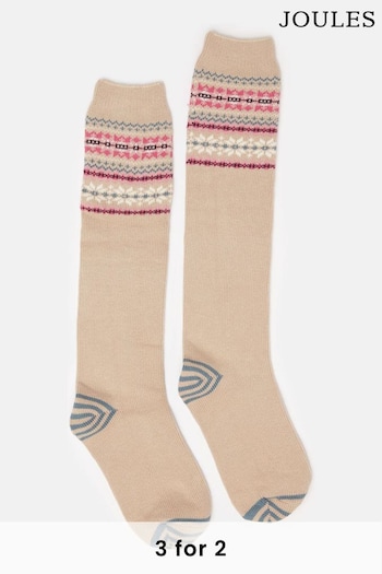 Joules Women's Wader Oatmeal Welly Socks (size 4-8) (Q88669) | £9.95