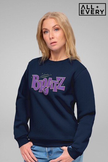 All + Every Blue Bratz Purple Halo Logo Womens Sweatshirt (Q88734) | £23