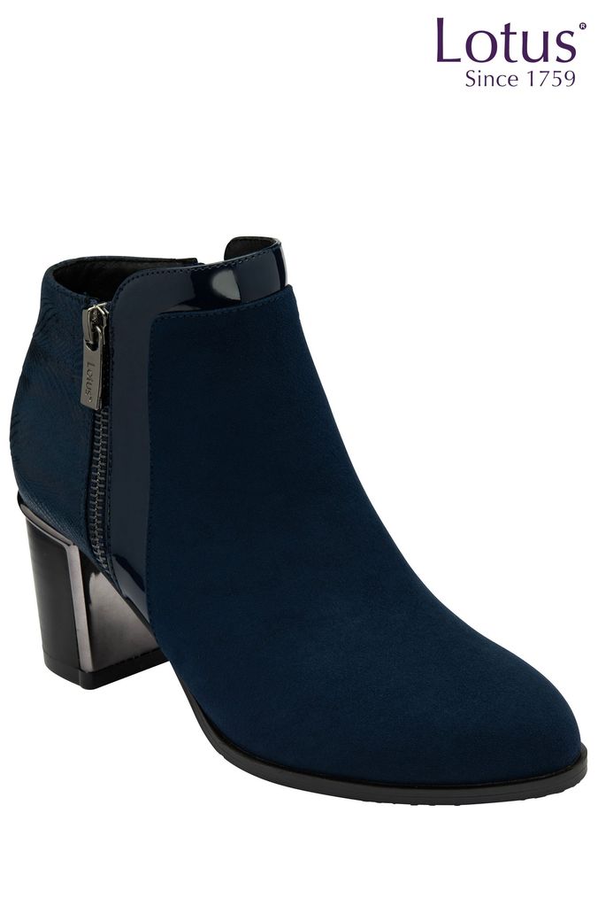 Buy Women s Boots Blue Block Heel Ankle Footwear Online Next UK