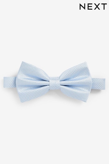 Light Blue Textured Silk Wedding Bow Tie (Q88827) | £18