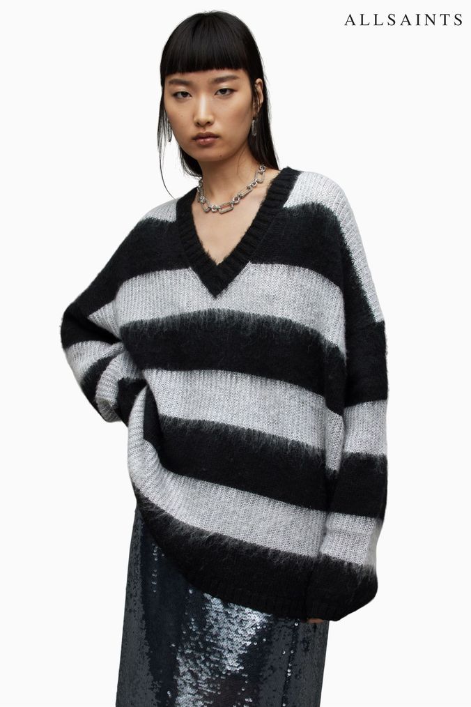 Buy Women s AllSaints Stripe Jumpers Online Next UK