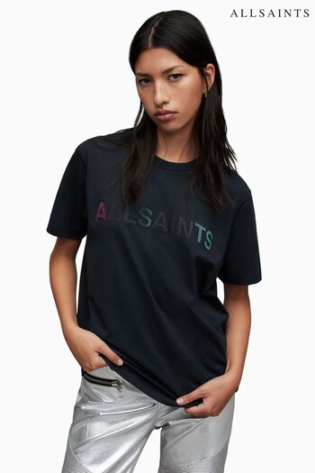 AllSaints Shadow BF Black T-Shirt (Q88915) | £55