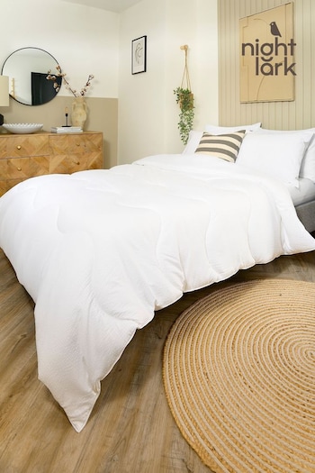 Night Lark Seersucker 4.5 Tog Coverless Duvet (Q88953) | £35 - £75