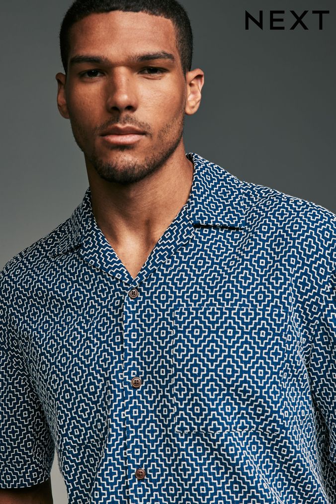 Buy Men s Casual Cuban Shirts Online Next UK