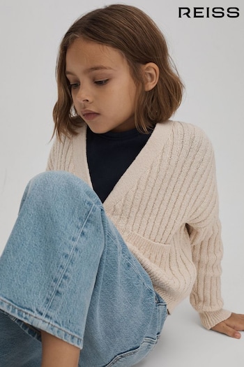Reiss Ivory Anabelle Teen Relaxed Knitted Cardigan (Q89054) | £43