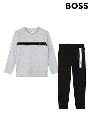 BOSS Grey Gift Pyjama Set (Q89099) | £75 - £85