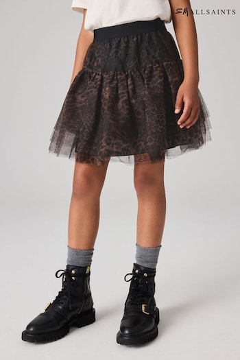 smALLSAINTS Leopard Tulle Tiered Girls Skirt (Q89148) | £30 - £34