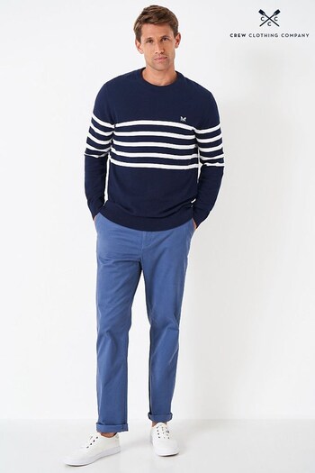 Crew Clothing Company Stripe Cotton Classic Sweater (Q89202) | £59
