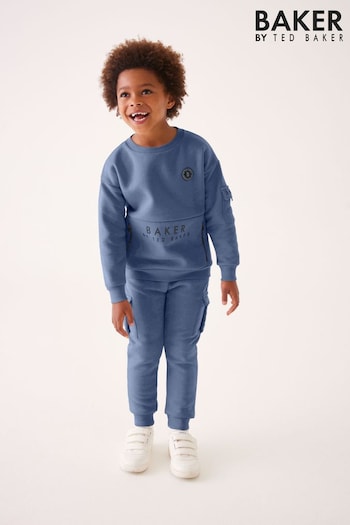 Baker by Ted Baker Blue Cargo Sweatshirt and Jogger Set (Q89226) | £33 - £40