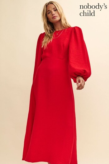 Nobodys Child Red	Monika Satin Maxi Slip Dress (Q89279) | £69