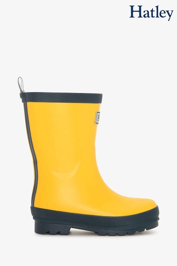 Hatley Yellow Matte Rain Boots & Matching Socks (Q89417) | £27