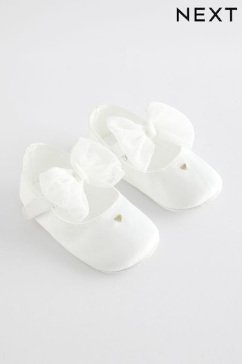 White Bow Occasion Baby Shoes alte (0-18mths) (Q89527) | £10