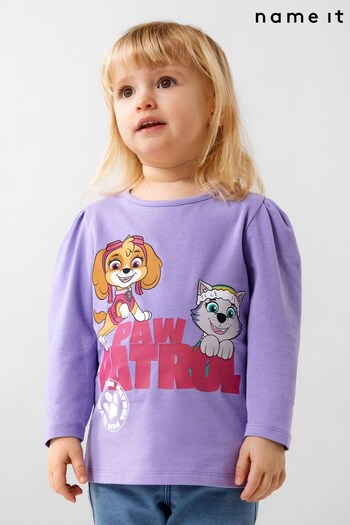 Name It Purple Long Sleeve Printed T-Shirt (Q89613) | £14