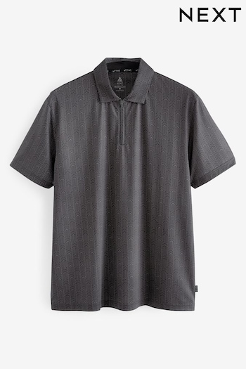 Black Print Golf Jacksonville Polo Shirt (Q89690) | £25