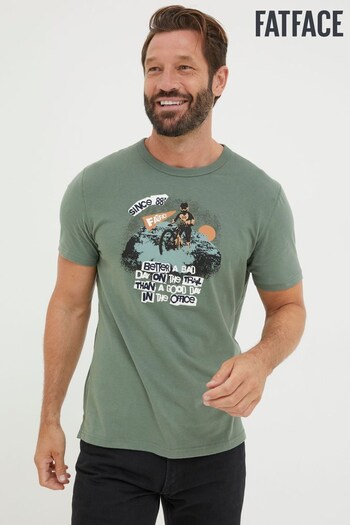 FatFace Green Better A Bad Day Trail T-Shirt (Q89850) | £28