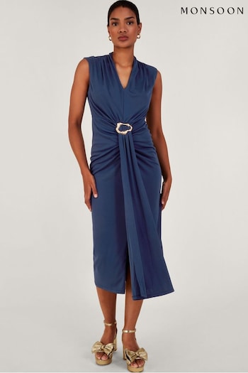 Monsoon Blue Toria Trim Dress (Q89862) | £85