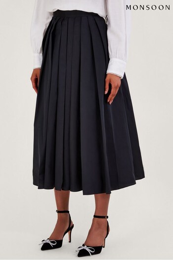 Monsoon Black Tully Taffeta Skirt (Q89923) | £85