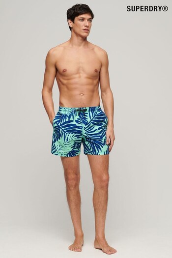 Superdry Green Printed 15 Swim Shorts (Q90030) | £45