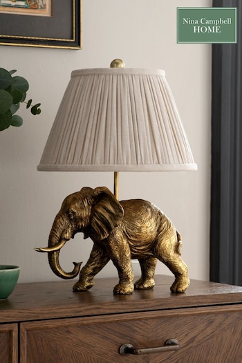 Nina Campbell Brass Hathi Elephant Table Lamp (Q90072) | £95