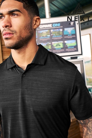 Black Active Mesh Golf Polo Shirt (Q90155) | £20