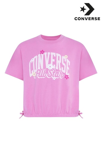 Converse floral Pink Realxed Graphic T-Shirt (Q90164) | £20