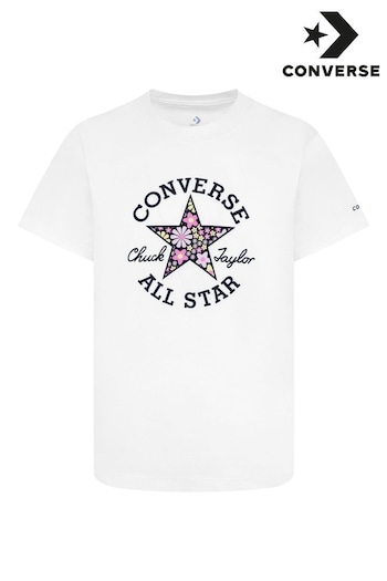 Converse CONS White Floral Graphic T-Shirt (Q90184) | £20