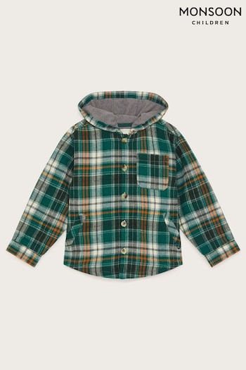 Monsoon Green Check Lined Shacket (Q90261) | £28 - £31