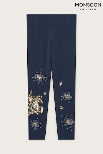Monsoon Blue Unicorn Celestial Leggings knit (Q90306) | £16 - £20