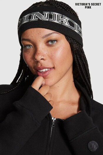 Victoria's Secret PINK Pure Black Rib Headband (Q90319) | £13