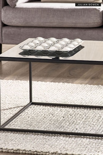 Julian Bowen Smoked Glass and Black Chicago Coffee Table (Q90341) | £125