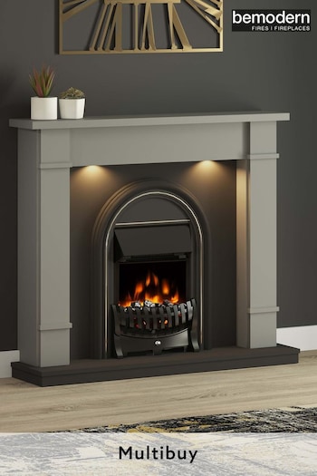 Be Modern Dark Grey Broadwell Timber Electric Fireplace (Q90363) | £1,045