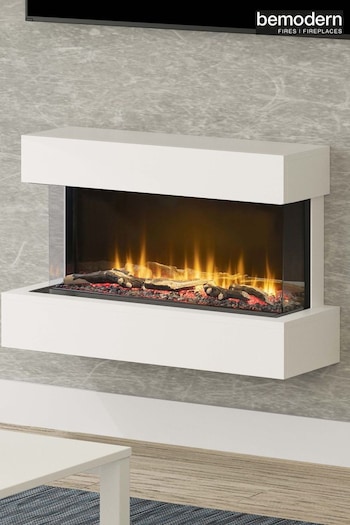 Be Modern Ash White Avant Wall Mounted Electric Fire (Q90372) | £1,035