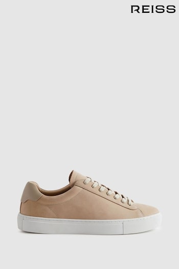 Reiss Stone Finley Leather Trainers (Q90390) | £138