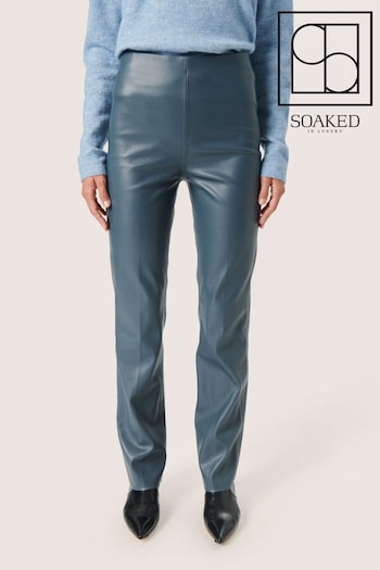 Soaked in Luxury Blue Kaylee Bootcut High Waist Trousers (Q90404) | £60