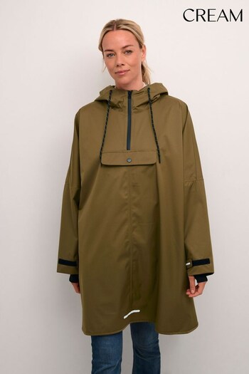 Cream Green Josah Hooded Raincoat Anorak (Q90511) | £130