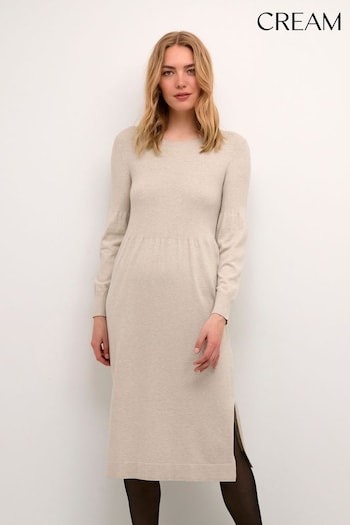 Cream Dela Below Knee Length Knit Dress Modeuse (Q90548) | £65