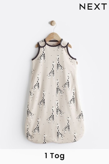 Beige Mono Giraffe Baby 100% Cotton 1 Tog Sleep Bag chain (Q90729) | £24 - £28